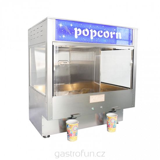 Samoobslužný ohřívač popcornu se dvěma dávkovači