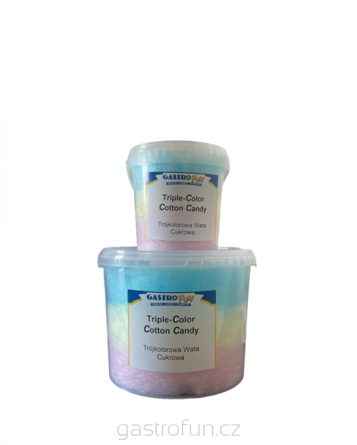 Cukrová vata balená 70g 3.barevná 3l