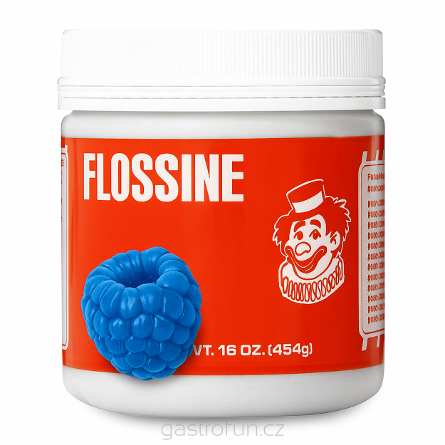 Modrá Malinová Příchuť Flossine 454g