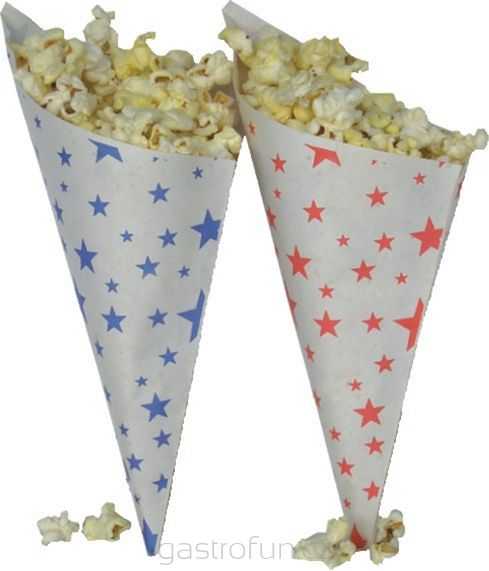 Rożek papierowy MINI czerwony 0,5l, 100 szt. w op.