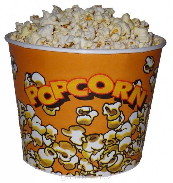 Papírový kbelík na POPCORN 100 oz., 3 l., 100-120 g, 300ks krabice