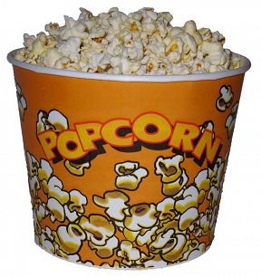 Papírový kbelík na POPCORN 100 oz., 3 l., 100-120 g, 300ks krabice