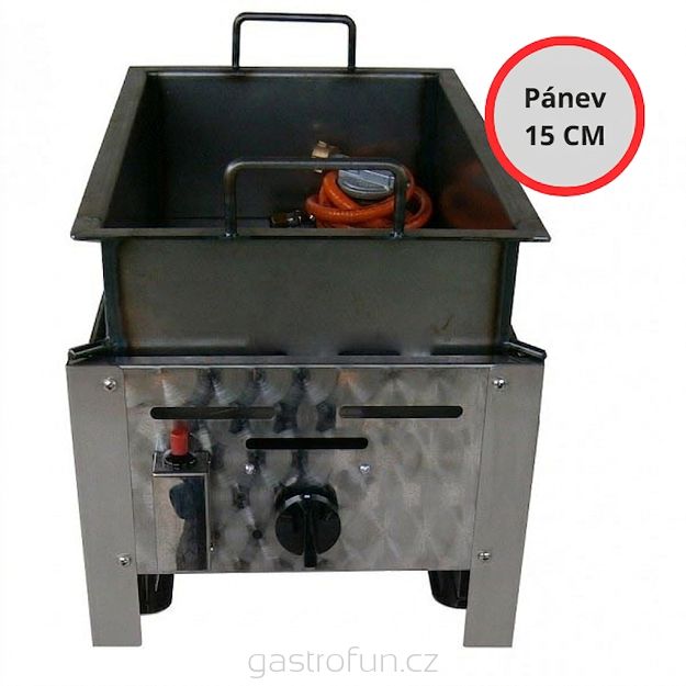 Plynová fritéza – 1-hořáková K+F s pánví 15 cm