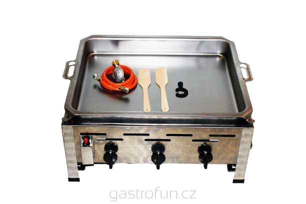 Mělká nerezová pánev - fritéza K+F