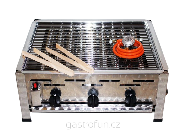 3-hořákový plynový gril K+F